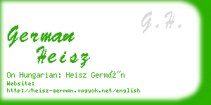 german heisz business card